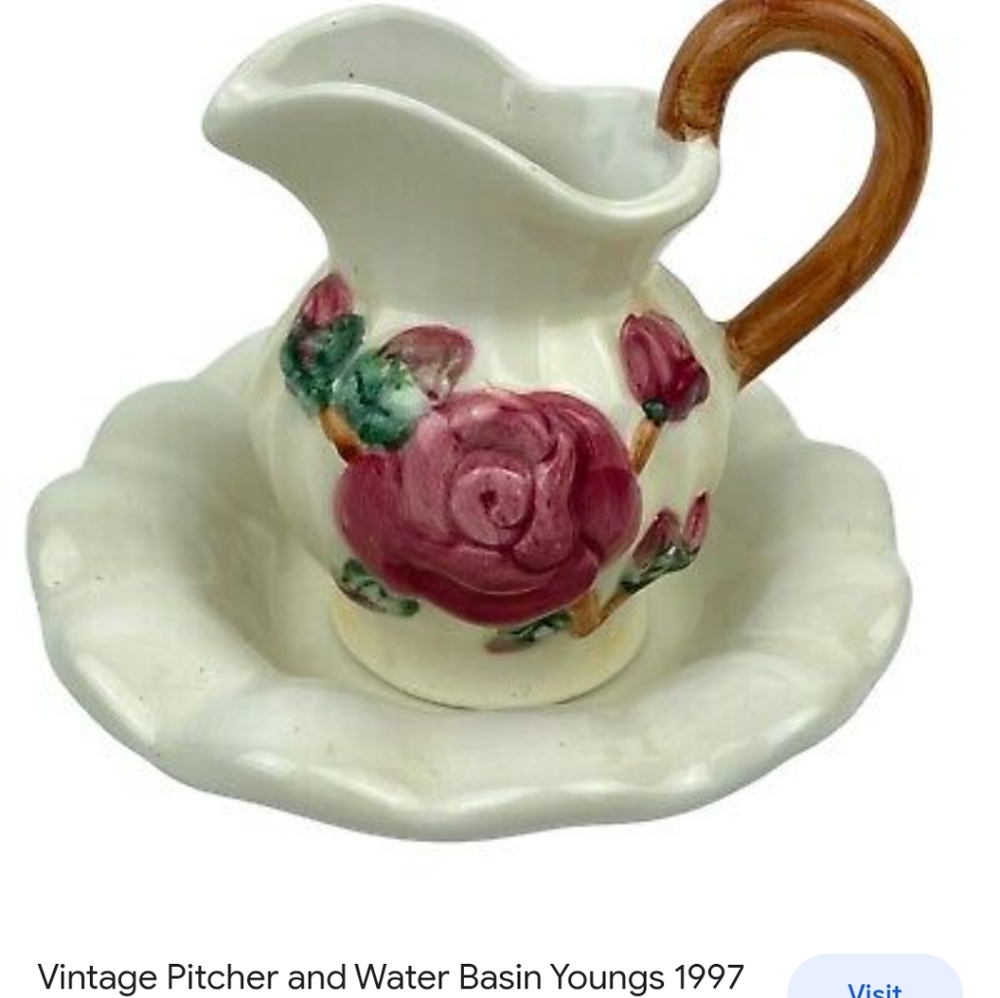 Vintage pitcher and water basin